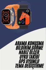 Akıllı Saat Kordon Hediyeli Güçlü Batarya Kapasiteli Titreşimli Bildirim Görme Unisex