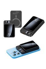 Taşınabilir Şarj Magsafe Powerbank 10.000 mAh Hızlı Şarj Led Göstergeli Kablosuz - Görsel 3