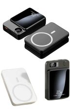 Taşınabilir Şarj Magsafe Powerbank 10.000 mAh Hızlı Şarj Led Göstergeli Kablosuz - Görsel 4