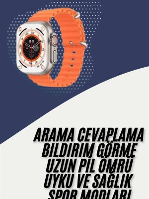 2025 Model Akıllı Saat Çift Kordon Ios Ve Android Arama Cevaplama Sesli Asistan