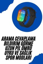 Akıllı Saat Sağlık Takibi Kalp Atışı Adımsayar Ultra Yeni Nesil nefes Egzersizi