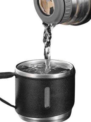 Termos Seti Paslanmaz Çelik 3 Bardaklı Vakumlu Termos Set 500 Ml 12 Saate Kadar Isı Koruma