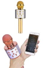 Bluetooth Hoparlör USB AUX SD Kart Kaoroke Mikrofon Uzun Pil Ömrü - Görsel 3