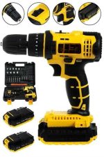 Metal Şanzıman Çift Akülü Bakır Sargı 24 Parça Led Aydınlatmalı Matkap Seti - Görsel 4