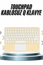 Android ve İOS Uyumlu Bluetooth Klavye Touchpad Slim Kablosuz Wifi Q Klavye - Görsel 2