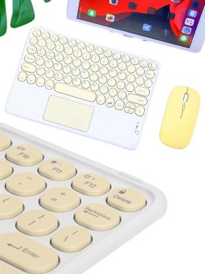 Touchpad Tüm Cihazlara Uyumlu Bluetooth Klavye Touchpad Slim Kablosuz Wifi Q Klavye