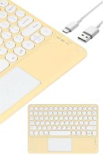 Touchpad Uyumlu Bluetooth Klavye Slim Kablosuz Wifi Q Klavye - Görsel 3