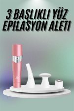 Yüz, Kaş ve Tüm Vücut Epilasyon Aleti3 Başlıklı Epilatör Tüm Cilt Tiplerine Uygun - Görsel 2