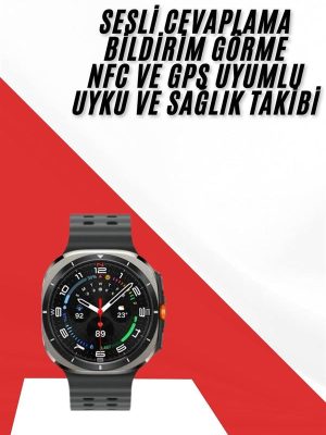 Akıllı Saat Müzik Dinleme Nabız Ölçer NFC ve GPS Uyumlu Sesli Asistan