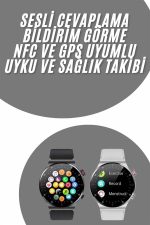 Akıllı Saat Uyku ve Sağlık Takibi NFC Uyumlu Bluetoooth Bağlantılı Android İOS Uyumlu