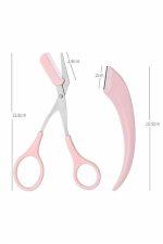 Kavisli Kaş Düzeltici Seti Kaş Makası ve Kaş Usturası Paslanmaz Çelik Bıçaklı - Görsel 4