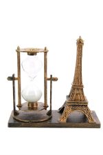 Retro Eyfel Kulesi Ve Kum Saati Dekoratif Ahşap Görünümlü Masa Biblosu - Görsel 4