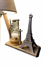 Dekoratif Eyfel Kulesi ve Kum Saati Vintage Tarzı Masa Süsü Biblo - Görsel 4