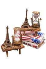 Masa Biblosu Dekoratif Süs Kum Saati Eyfel Kulesi Hediyelik Kum Saati - Görsel 5