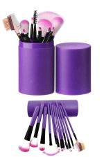 Makyaj Fırçası 12 Parça Set Yumuşak Uçlu Göz Makyajına Uygun Hafif ve Taşınabilir Çanta - Görsel 5