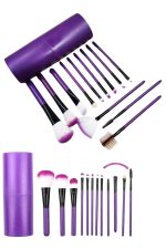 12 Parça Yumuşak Uçlu Makyaj Fırça Set-Göz ve Yüz Makyajı İçin Fırça Seti Profesyonel Makyaj Seti - Görsel 3