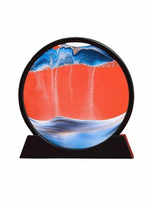 Kum Saati Yuvarlak Şık Kum Tablosu Dekoratif Kum Sulu Kum Saati