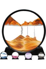 Dekoratif Kum Sulu Kum Saati Yuvarlak Şık Kum Tablosu Kum Saati Şeklinde Kum Tablo - Görsel 4