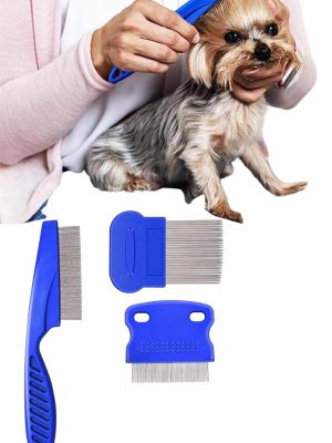 Evcil Hayvan Bit Tarağı Seti Paslanmaz Çelik Bıçaklı 4'lü Set