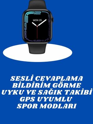 Akıllı Saat Nabız Ölçebilen Adımsayar Kalori Hesaplama Tema Değiştirme GPS Uyumlu