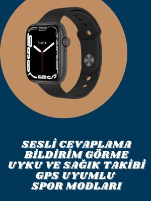 Akıllı Saat Tema Değiştirme Uyku ve Sağlık Takibi Sesli Asistan Bildirim Görme