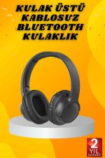 Kulak Üstü Bluetooth Kulaklık Ayarlanabiilir Uzun Pil Ömrü Kablosuz 5.0 Bluetooth - Görsel 2