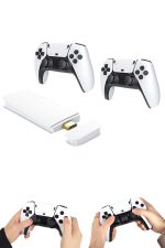 Çift Oyun Kollu 4K HD Ekran Nostaljik 20.000 Oyunlu Beyaz Game Stick - Görsel 3