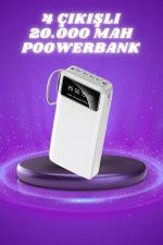 Powerbank Şarj Cihazı 4 Çıkışlı 20.000 MAH Powerbank Taşınabilir Çoklu Giriş - Görsel 2