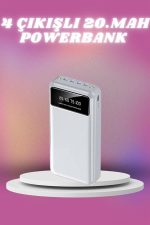 4 Çıkışlı 20.000 MAH Powerbank Taşınabilir Çoklu Giriş - Görsel 2