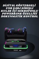 İkili Bluetooth Kulaklık Dijital Göstergeli Uzun Pil Ömrü Yüksek Ses Kaliteli - Görsel 3
