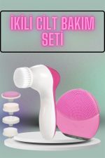 İkili Cilt Bakım Seti 5 Başlıklı Yüz Temizleme ve Masaj Aleti Canlandırıcı ve Onarıcı - Görsel 2