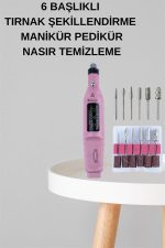 Elektrikli Manikür Pedikür Seti İkili Set 17 Parça Tırnak Bakımı Nasır Temizleme Tırnak Şekillendirme - Görsel 4