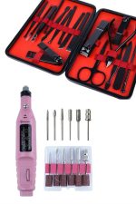 Elektrikli Manikür Pedikür Seti İkili Set 17 Parça Tırnak Bakımı Nasır Temizleme Tırnak Şekillendirme - Görsel 3