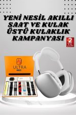 Kulak Üstü P9 Kablosuz Bluetooth Kulaklık ve 7 Kordonlu Akıllı Saat - Görsel 2