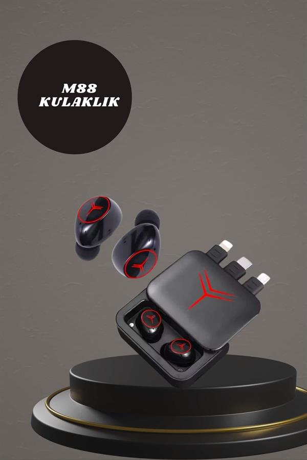 Compressed by jpeg-recompress Dijital Göstergeli Powerbank Kablosuz Kulaklık ve 7 Kordonlu Yeni Nesil Akıllı Saat Dokunmatik Kontrol - Görsel 4