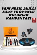 7 Kordonlu Akıllı Saat Ve Oyuncu Kulaklığı ANC Özelliği Kulak İçi Mikrofonlu Sesli Görüşme - Görsel 2