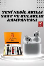 7 Kordonlu Akıllı Saat Ve 3.Nesil Kulaklık Dokunmatik Ekran Sesli Görüşme Yapabilen - Görsel 2