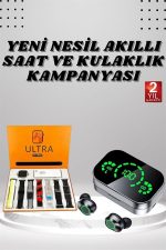 7 Kordonlu Akıllı Saat Ve Aynalı Bluetooth Kulaklık Powerbank Dijital Göstergeli - Görsel 2