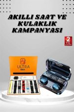 Yeni Model Akıllı Saat ve Kulaklık Kampanyası Nabızz Ölçer Bluetooth Bağlantılı Uzun Pil Ömrü - Görsel 2