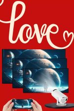 Sevgiliye Özel Hediye Ayaklı Sinema Projektörü Projeksiyon - Görsel 4