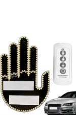 El Orta Parmak Led Kumandalı Araç İçi Reflektör Arka Cam El Simgesi - Görsel 3