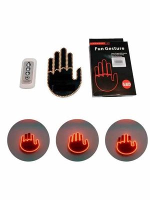 Pilli Led Işık Araç Camı İçin Uzaktan Kumandalı El Simgesi
