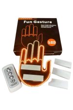 Pilli Led Işık Araç Camı İçin Uzaktan Kumandalı El Simgesi - Görsel 4