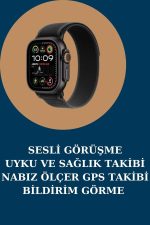 Akıllı Saat Nabız Ölçer Uyku Takibi Adımsayar Alarm ve Hatırlatıcı Çağrı Cevaplama - Görsel 2