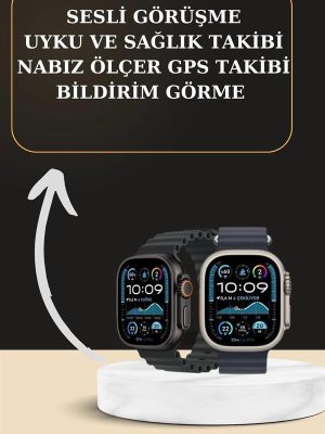 Akıllı Saat Sesli Görüşme Titreşimli GPS Bağlantısı Müzik Dinleme Sosyal Medya Bildirimleri