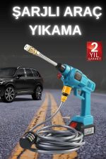 Şarjlı Ve Yüksek Basınçlı Oto Yıkama Makinesi Ve Sulama Tabancası Bahçe Yıkama Makinesi - Görsel 2