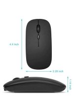 Kablosuz Mouse Fare Şarjlı Bluetooth Wireless Çift Modlu Sessiz - Görsel 4