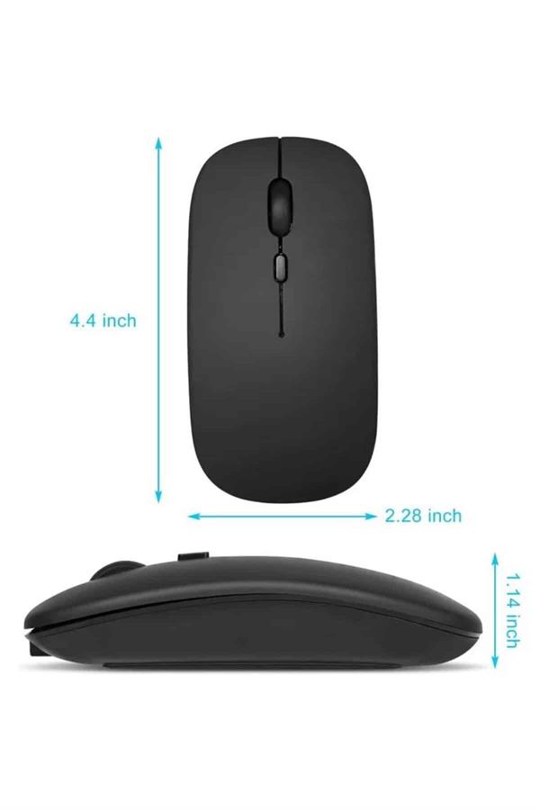 Compressed by jpeg-recompress Kablosuz Mouse Fare Şarjlı Bluetooth Wireless Çift Modlu Sessiz - Görsel 4