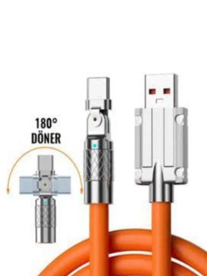 3 İn 1 Süper Hızlı Şarj Kablosu Android ve İOS Uyumlu Silikon Şarj Kablosu