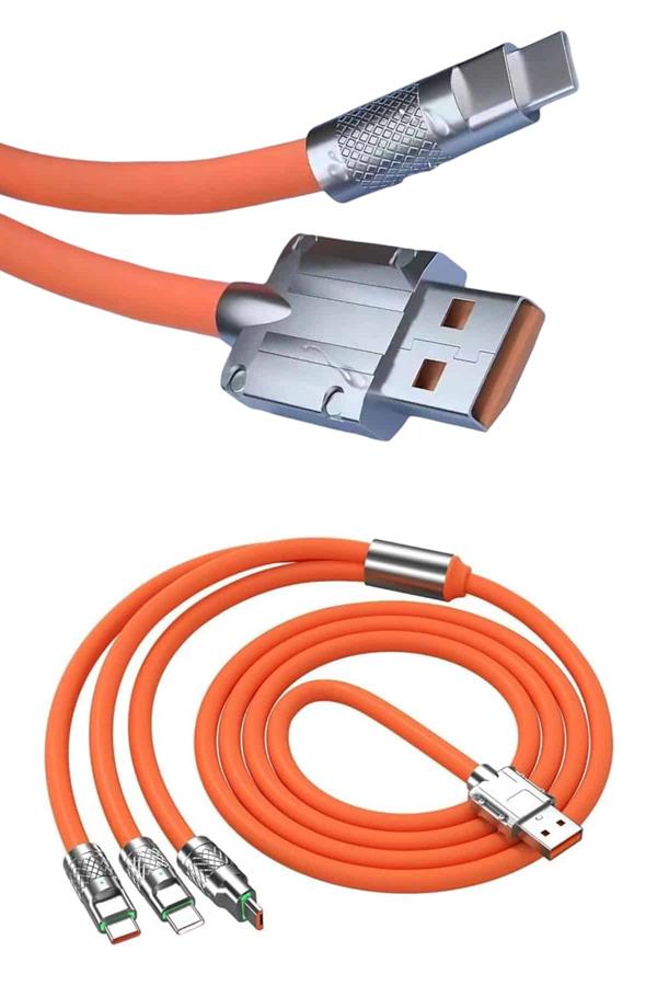 Compressed by jpeg-recompress Android ve İOS Uyumlu 180 Derece Type-c Şarj Kablosu - Görsel 5